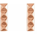14kt Gold Pyramid Bar Earrings