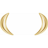 14kt Gold Crescent Moon Earrings