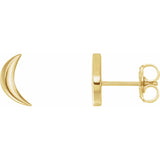 14kt Gold Crescent Moon Earrings