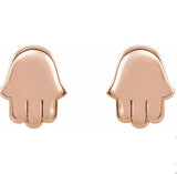 14kt Gold Hamsa Stud Earrings
