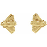 14kt Gold Bee Stud Earrings