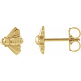 14kt Gold Bee Stud Earrings