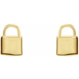 14kt Gold Petite Lock Earrings