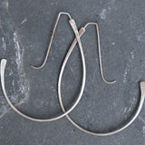 Jules Hoops handmade recycled sterling silver hoop earrings